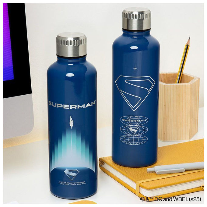 Paladone Products, Borraccia in Metallo, DC Comics Superman, 450ml, Acciaio Inossidabile