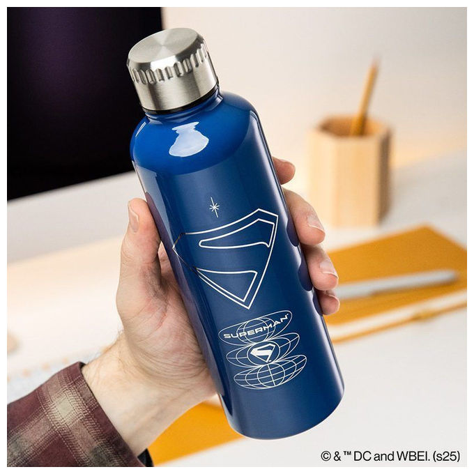 Paladone Products, Borraccia in Metallo, DC Comics Superman, 450ml, Acciaio Inossidabile