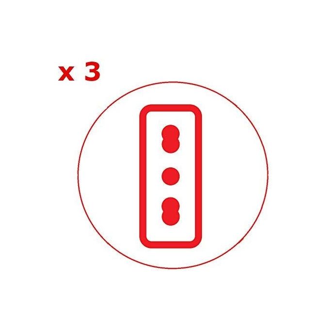 Polypool Multipresa 5 Posti 10-16a con Interruttore 3 Prese 10-16a 2 Shuko 2 2 Prese Usb AC Spina 10a