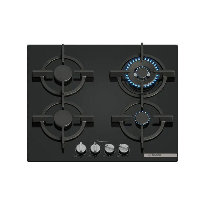 Bosch PPH6A6I10 Serie 6 Piano cottura Gas 60 cm 4 fuochi FlameSelect Bruciatore Wok colore Nero