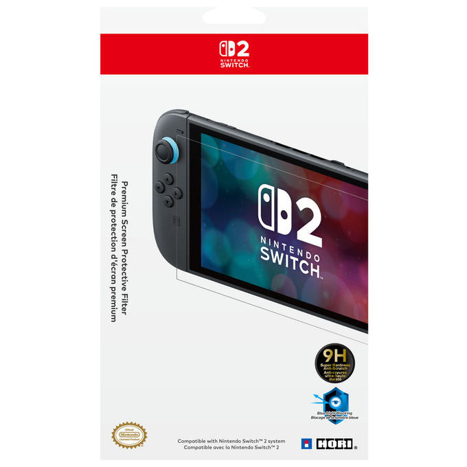 Hori, Pellicola Protettiva Premium per Nintendo Switch 2, Vetro Temperato 9H