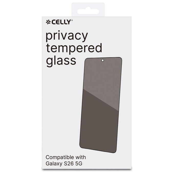 Celly PRIVACYF1163BK Privacy Full Glass Vetro Temperato Samsung Galaxy S26 5G 9H Privacy 2-way 0,3 mm colore Nero