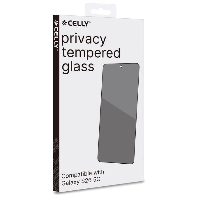 Celly PRIVACYF1163BK Privacy Full Glass Vetro Temperato Samsung Galaxy S26 5G 9H Privacy 2-way 0,3 mm colore Nero