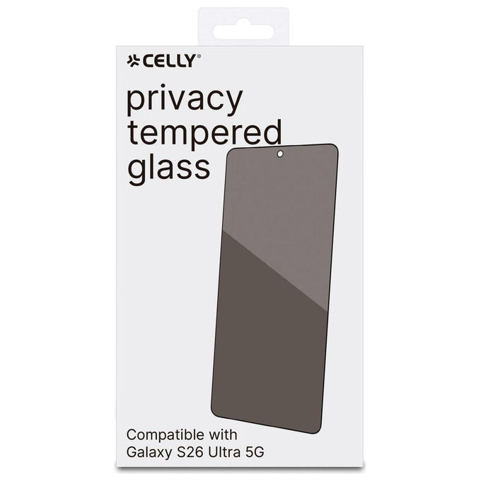 Celly PRIVACYF1165BK Vetro Temperato Privacy Samsung Galaxy S26 Ultra 5G 9H Edge to Edge anti-impronte colore Nero