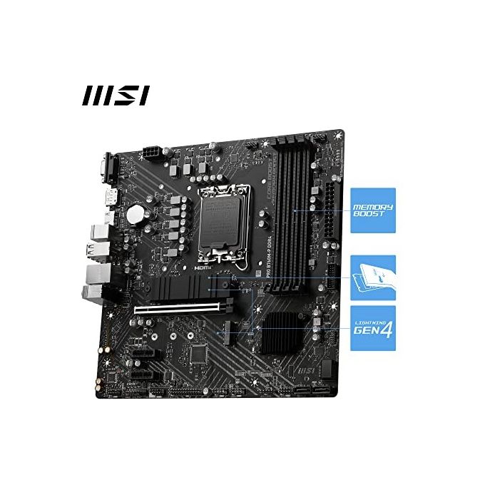 MSI PRO B760M-P DDR4 PRO B760M-P DDR4 Scheda Madre Intel B760 LGA 1700 micro ATX DDR4 128 GB M.2 SATA III 2.5 Gigabit Ethernet colore Nero