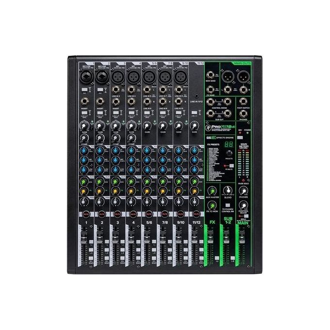 Mackie PROFX12V3 ProFX Serie Mixer Analogico 12 Canali USB 2x4 24bit 192kHz Preamplificatori Onyx Effetti GigFX colore Nero