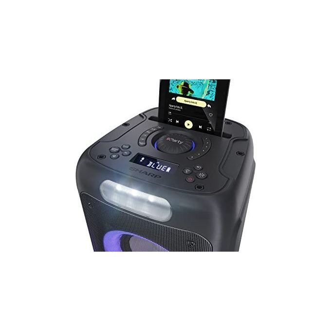 Sharp PS-949 XParty Street Beat Altoparlante Portatile 2.1 Canali 132 W PMPO Bluetooth 5.0 Luci LED RGB colore Nero