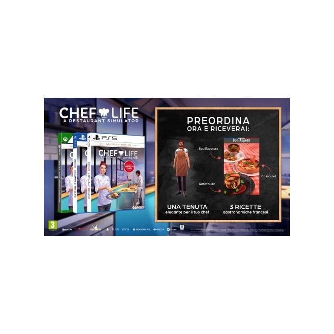 Nacon PS4CHEFSLIFESPIT Chef Life Al Forno Edition Videogioco PS4 Simulazione Ristorante Multilingua PEGI 3