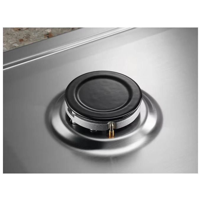 Electrolux EGS6404SX Serie 300 Piano cottura a gas 60 cm 4 fuochi comandi laterali accensione integrata colore Inox