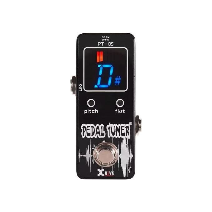 Xvive PT-05 Accordatore Cromatico a Pedale Display a Colori Accuratezza +-- 0.5 cent Calibrazione 436-445 Hz Mute Switch True Bypass Alimentazione 9V colore Nero