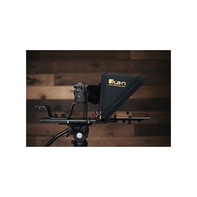 Ikan PT-ELITE-PRO2-RC Teleprompter Universale per Tablet con Telecomando Bluetooth Compatibile iPad iPad Pro e Android Dimensioni Supportate da 6 x 9'' a 9 x 13'' colore Nero