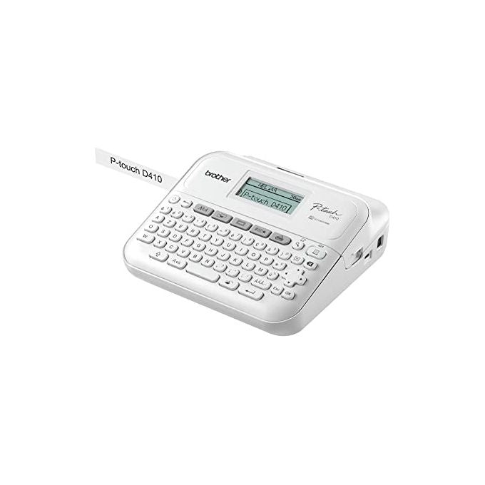 Brother PT-D410 Stampante per Etichette Trasferimento Termico 180 x 180 DPI 20 mm-s USB QWERTY TZe colore Bianco