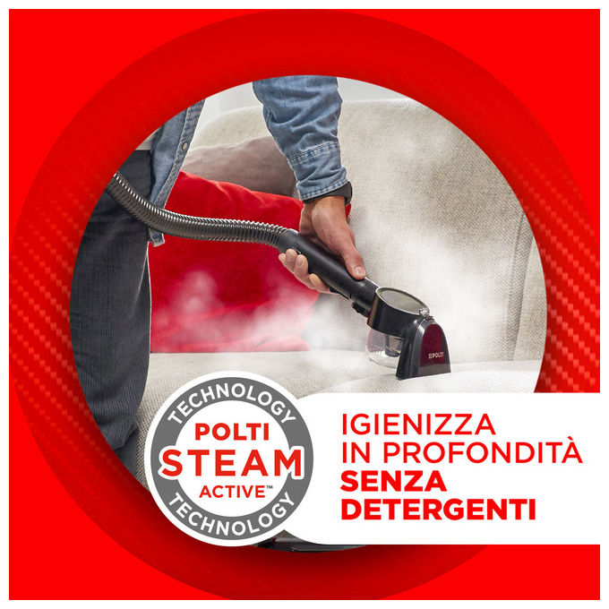 Polti PTEU0327 StainOver Pet SC40 Smacchiatore a Vapore 4 in 1 con Funzione Aspirazione e Vapore 1.6 L 14900 Pa Spazzola Pet + 9 Accessori colore Blu Scuro