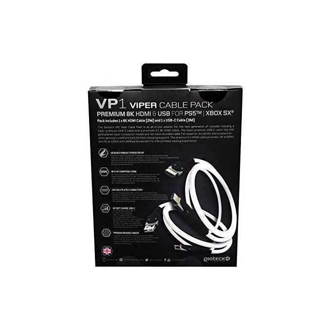 Gioteck Cavo Premium Viper Gold Plated