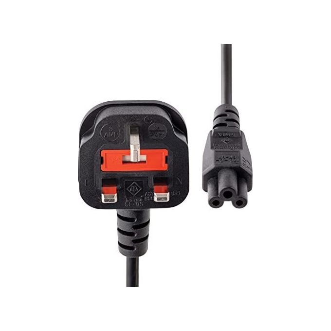 StarTech Cavo di alimentazione standard BS-1363 a IEC320 C5 - Cavo di Rete a trifoglio BS-1363 a IEC320 c5 da 1m