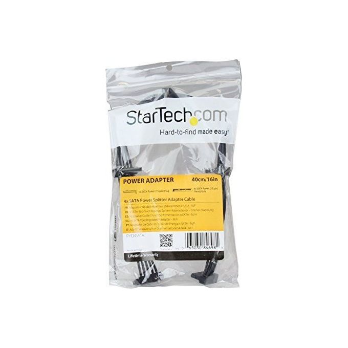 StarTech Adattatore cavo splitter di alimentazione SATA 4x