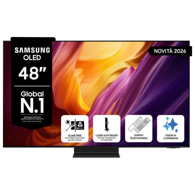 Samsung QE48S95HAEXZT S95H Smart TV OLED 48'' 4K NQ4 AI Gen3 Motion Xcelerator 165Hz Dolby Atmos colore Nero