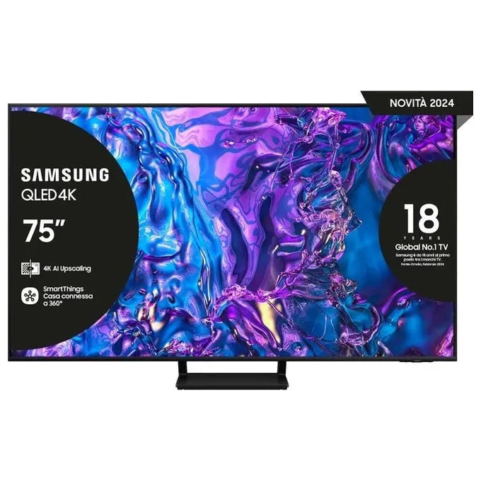 Samsung QE75Q70DATXZT Q70D Smart TV QLED 4K 75'' Quantum Processor 4K AirSlim HDR10+ Motion Xcelerator Wi-Fi colore Nero