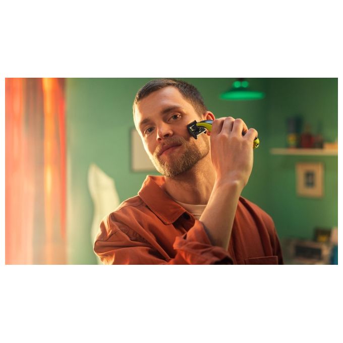 Philips QP410-50 OneBlade 360 Lama di Ricambio per Rasatura 1 Testina Lavabile colore Nero Verde