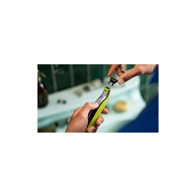 Philips QP410-50 OneBlade 360 Lama di Ricambio per Rasatura 1 Testina Lavabile colore Nero Verde
