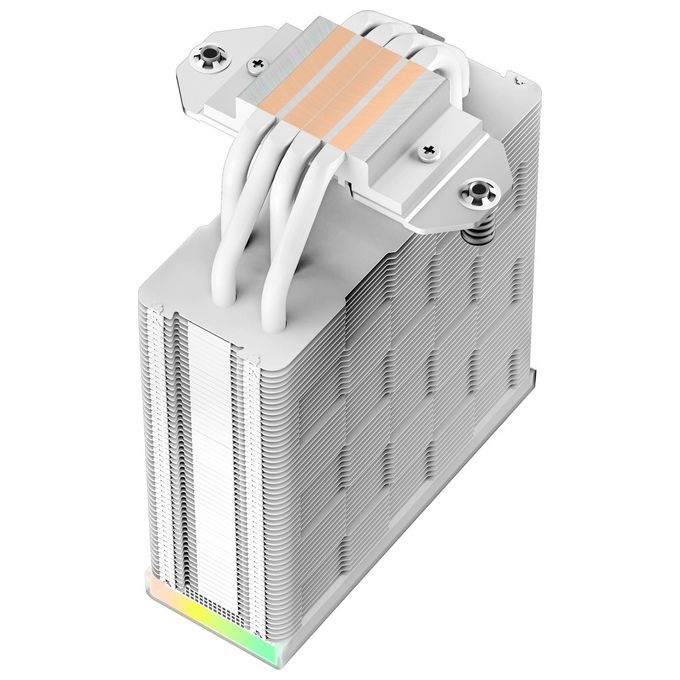 DeepCool dissipatore cpu AK400 Digital WH, display digitale, ARGB, ventola 120mm FDB, PWM, compatibile Intel e AMD, bianco