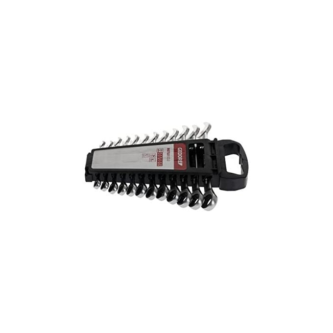 GEDORE RED 3300850 Gedore RED Chiavi combinate a cricchetto 12 pezzi 8-19 mm Acciaio al cromo vanadio 72 denti 5° 15° colore Cromo