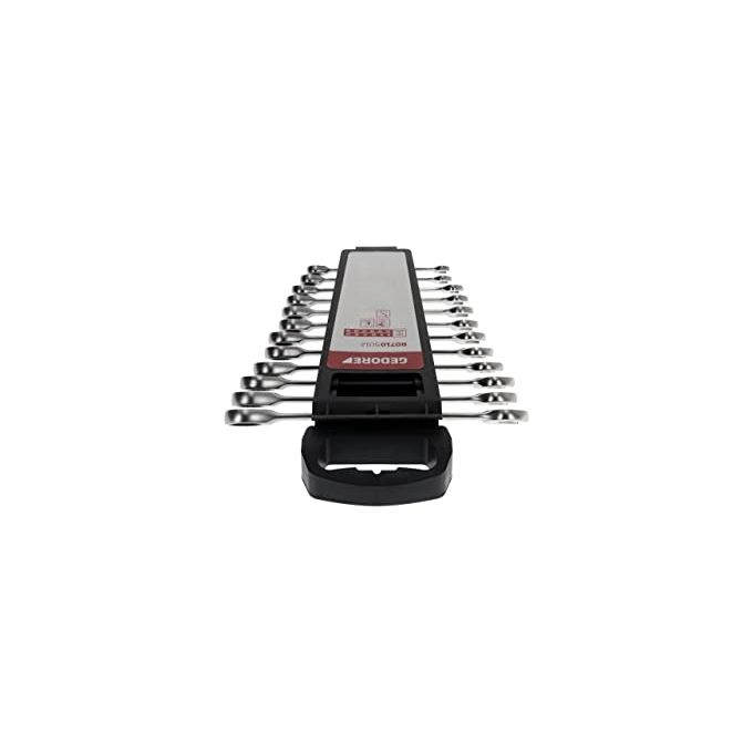 GEDORE RED 3300850 Gedore RED Chiavi combinate a cricchetto 12 pezzi 8-19 mm Acciaio al cromo vanadio 72 denti 5° 15° colore Cromo