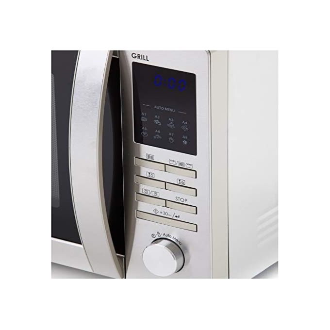 Sharp R722STWE Forno a Microonde Capacita' 25 Litri Potenza 900 W 8 Programmi Display Digitale Acciaio Inox