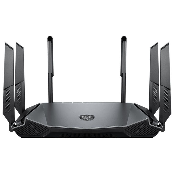 MSI GRAX66 RadiX AX6600 Router WiFi 6 Tri-Band 6600 Mbps Gigabit Ethernet 6 Antenne WPA3 colore Nero