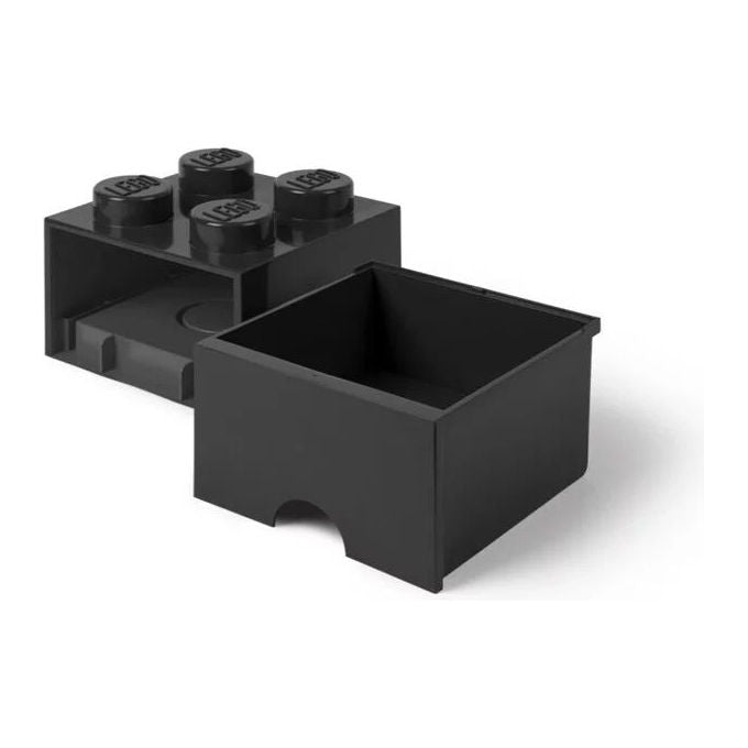 LEGO, Contenitore Brick 4 Pomelli, Porta Giocattoli, Nero
