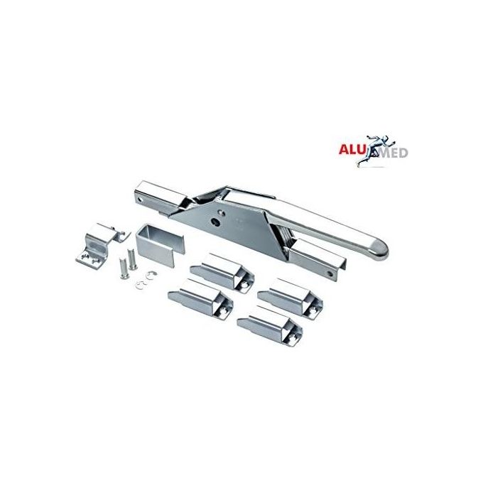 Comunello 21001-38 CAR 680 Cariglione per Infissi Acciaio Zincato Aste Esterne 14x14 mm Foro Lucchetto colore Zinco