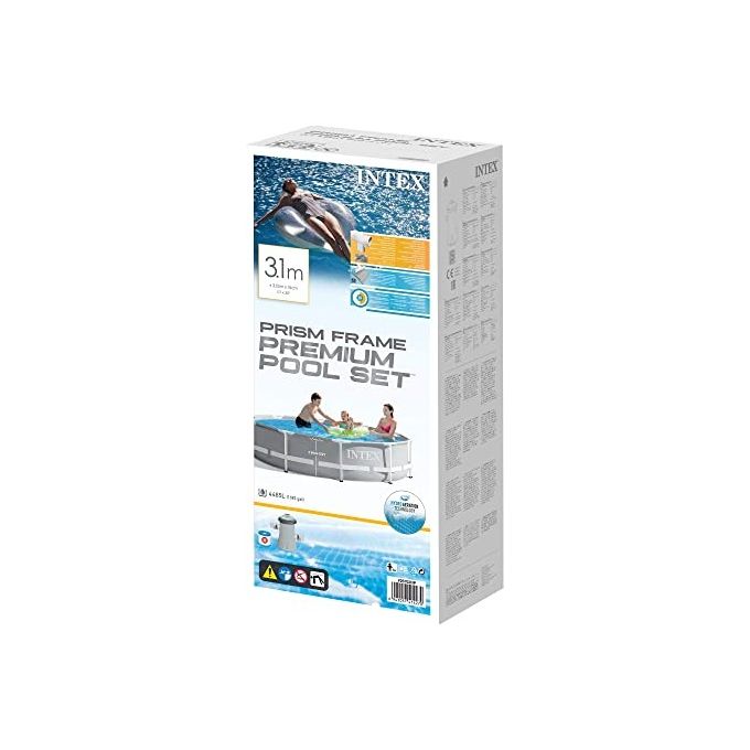Intex piscina prisma frame 305x76 cm per un'estate di divertimento in giardino senza occupare troppo spazio