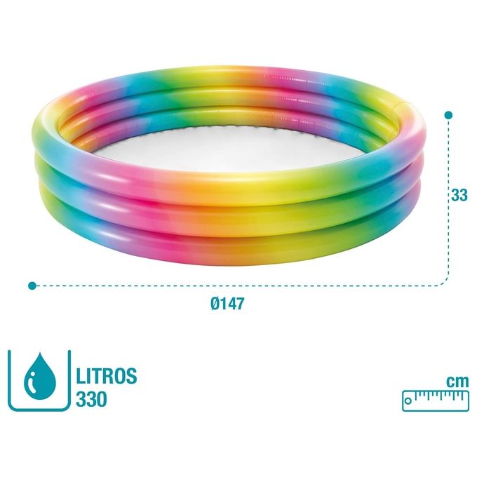 Intex Piscina Geometria Multicolore 147x33 cm