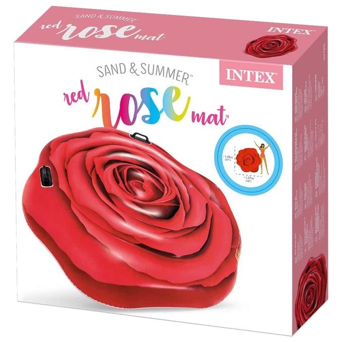 Intex 58783 Materassino Rosa Rossa; 137 x 132 cm