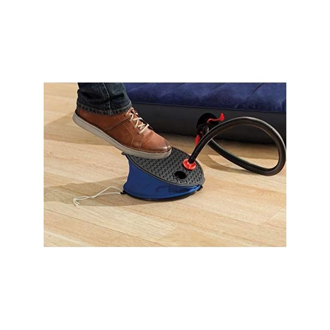 Intex Pompa a Piede 69611 Blu-Nero-Rosso con 3 Adattatori per Gonfiaggio e Sgonfiaggio