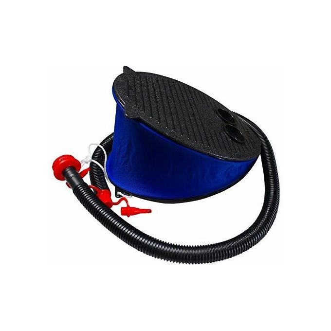 Intex Pompa a Piede 69611 Blu-Nero-Rosso con 3 Adattatori per Gonfiaggio e Sgonfiaggio