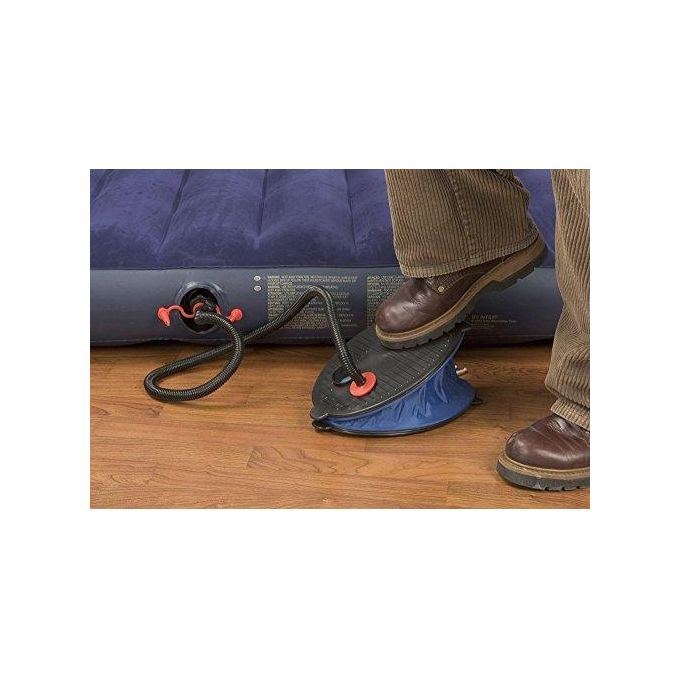 Intex Pompa a Piede 69611 Blu-Nero-Rosso con 3 Adattatori per Gonfiaggio e Sgonfiaggio