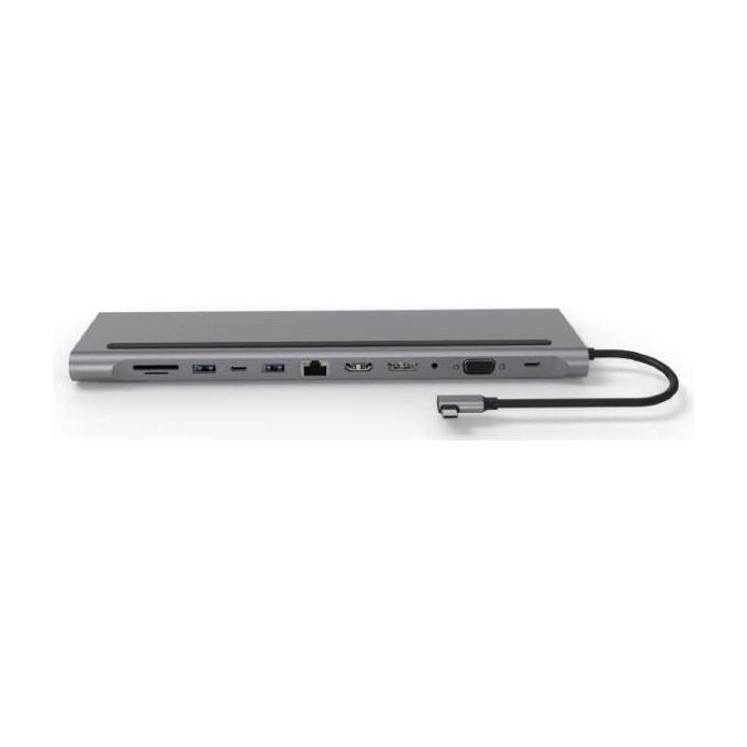 Redline RDL6202 Adattatore multiporta USB-C 12 in 1 compatibile con Mac Windows Chrome OS colore Nero