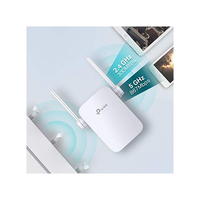 TP-LINK Ripetitore WiFi Wireless, Velocita' Dual Band AC1200, WiFi Extender e Access Point, Compatibile con Modem Fibra e ADSL, fino a 1.2Gbps (RE305), Bianco