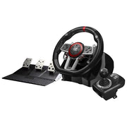 Ready2gaming R2GRACINGWHEELPRO Multi System Racing Wheel Pro Volante da Gioco con Pedali e Cambio 3 Pedali Vibrazione Doppio Motore Sensore Hall Angolo Rotazione Regolabile 270° o 900° Compatibile PS4 PS5 Xbox Switch PC colore Nero