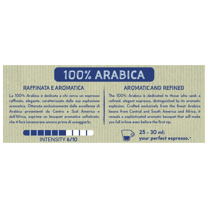 Caffe' Borbone REBARABICACOMP050N Le Compostabili Capsule Caffe' Compatibili Nespresso 100% Arabica Intensita' 6-10 50 pz