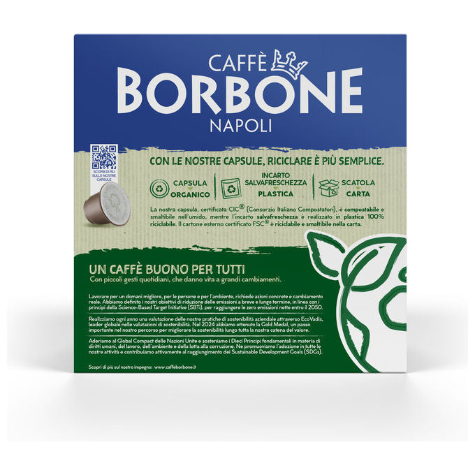 Caffe' Borbone REBARABICACOMP050N Le Compostabili Capsule Caffe' Compatibili Nespresso 100% Arabica Intensita' 6-10 50 pz