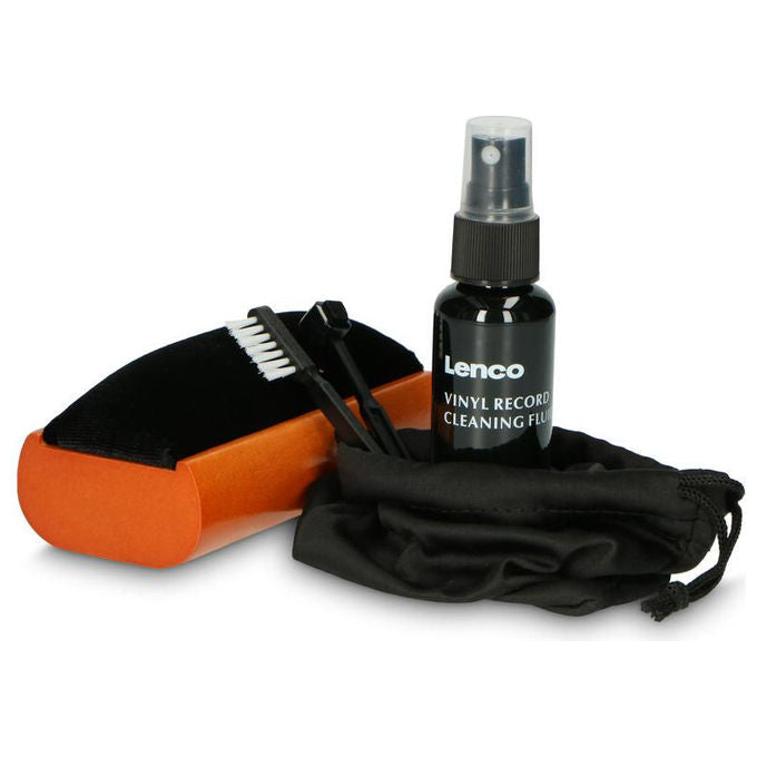 Lenco, Kit di Pulizia per Dischi in Vinile TTA-5IN1, con Spazzola in Velluto e Liquido Detergente
