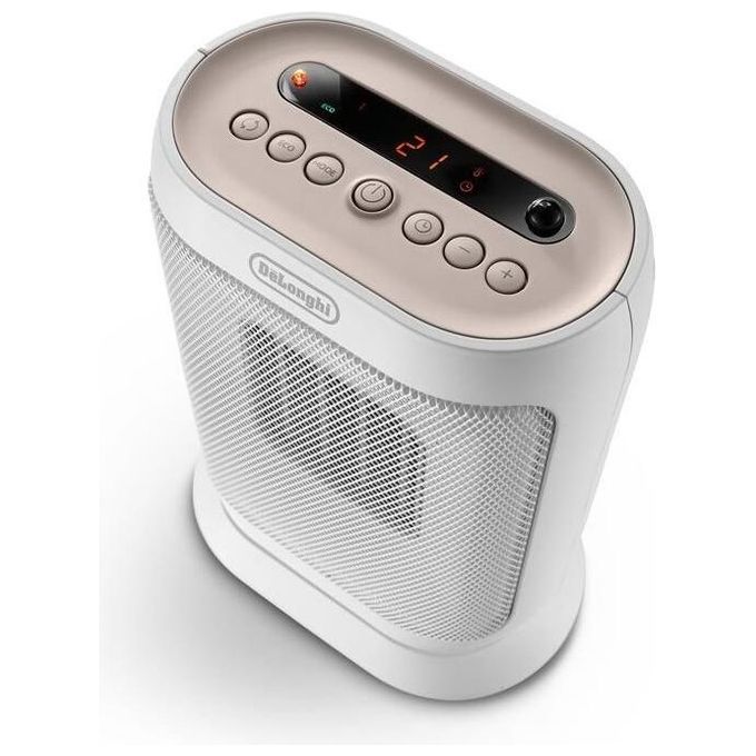 De'Longhi HFXR40T20WB Capsule YouandMe Termoventilatore Ceramico 2000W Oscillante Timer 24h Telecomando colore Bianco
