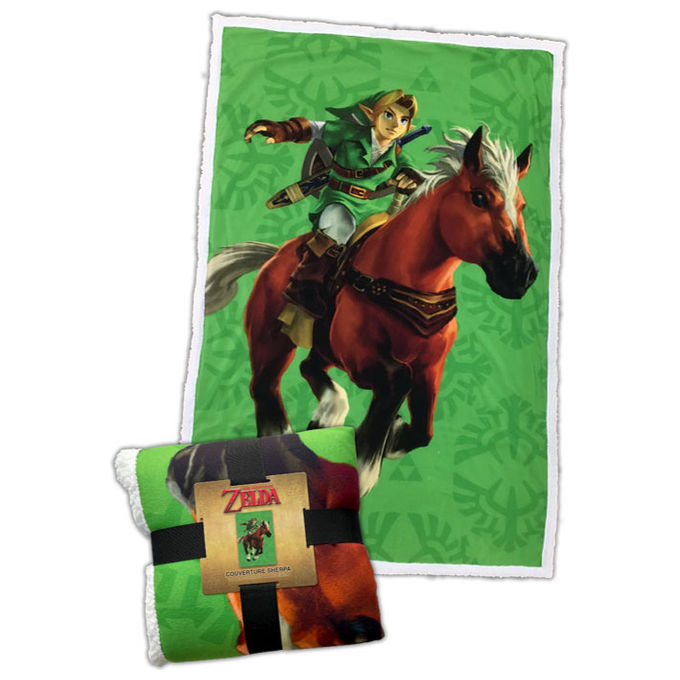 Lyo Coperta in Pile Sherpa The Legend of Zelda Link e Epona 100x150cm