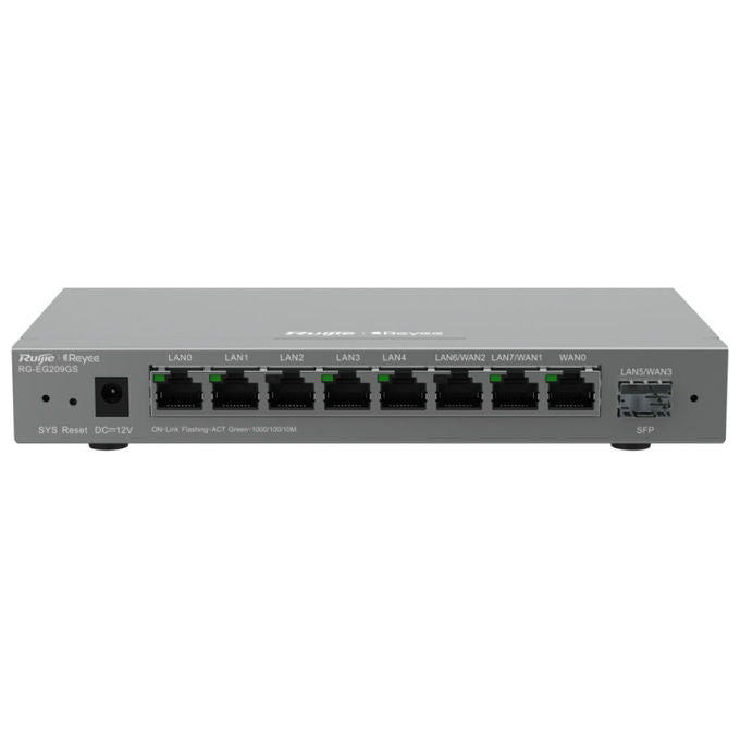 RUIJIE RG-EG209GS Router Gigabit Cloud Managed 9 Porte 8x Gbit 1x SFP colore Nero