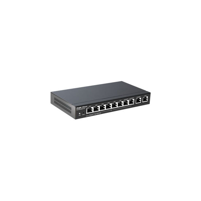 Ruijie RG-EG310GH-P-E Reyee Router Cloud Gestito 10 Porte PoE Velocita' 1,5 Gbps colore Nero