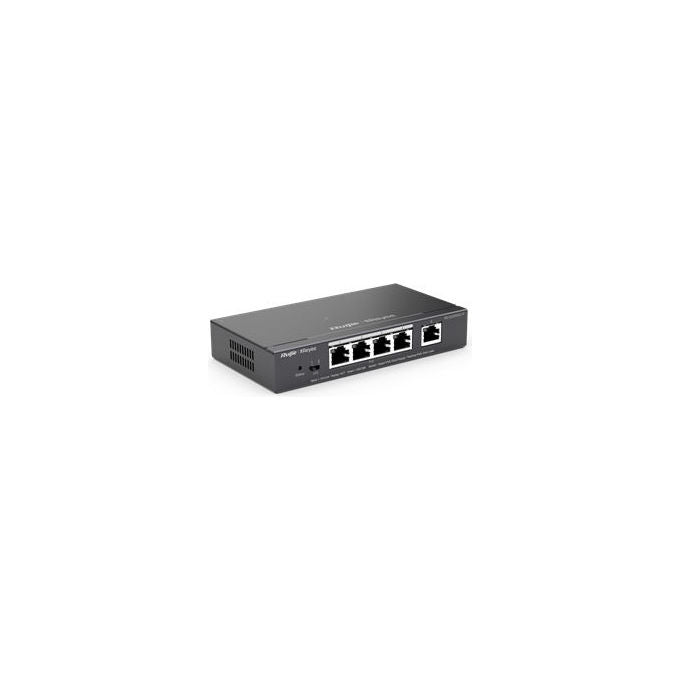 Ruijie Networks RG-ES205GC-P Switch di rete gestito L2 5 porte Gigabit Ethernet 4 porte PoE PoE budget 54 W alimentazione 54 V DC chassis metallico desktop colore Nero