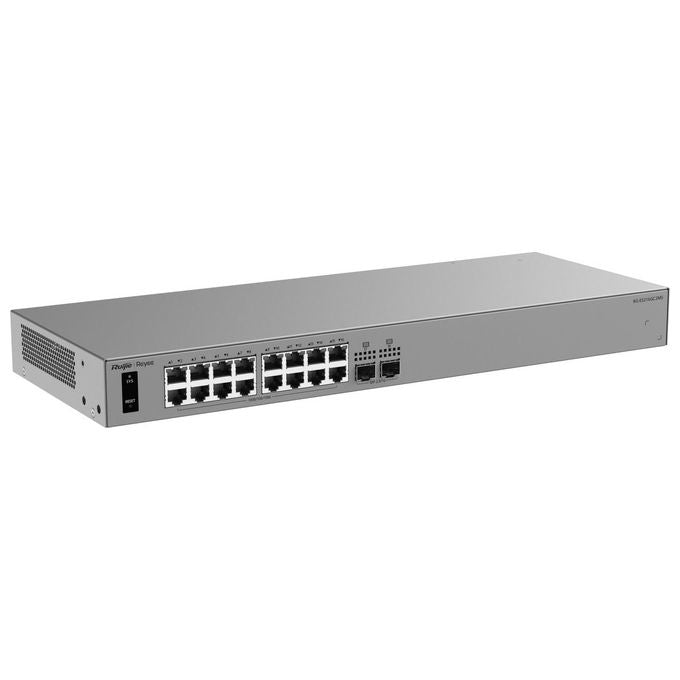 Ruijie Networks RG-ES216GC2MS Switch di Rete Gestito L2 16 Porte Gigabit Ethernet 2 SFP Grigio