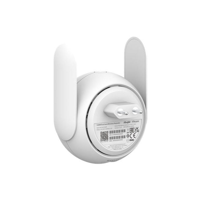 Ruijie RG-EW1200R Reyee Estensore Wi-Fi Mesh Dual Band AC1200 Wi-Fi 5 300 Mbps 867 Mbps colore Bianco